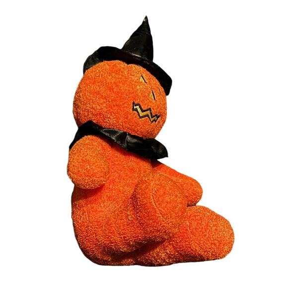 Pumpkin Witch Plush Jack O Lantern Sugar Loaf Stuffed Animal Halloween READ - Picture 6 of 8
